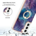 thumbnail image 3 of Allytech for Samsung Galaxy A15 Case 6.5 inch, [Rotation Ring Kickstand] IMD Frame Shockproof Soft Silicone Drop Protective Women Men Slim Marble Cover for Samsung Galaxy A15, Purple, 3 of 10