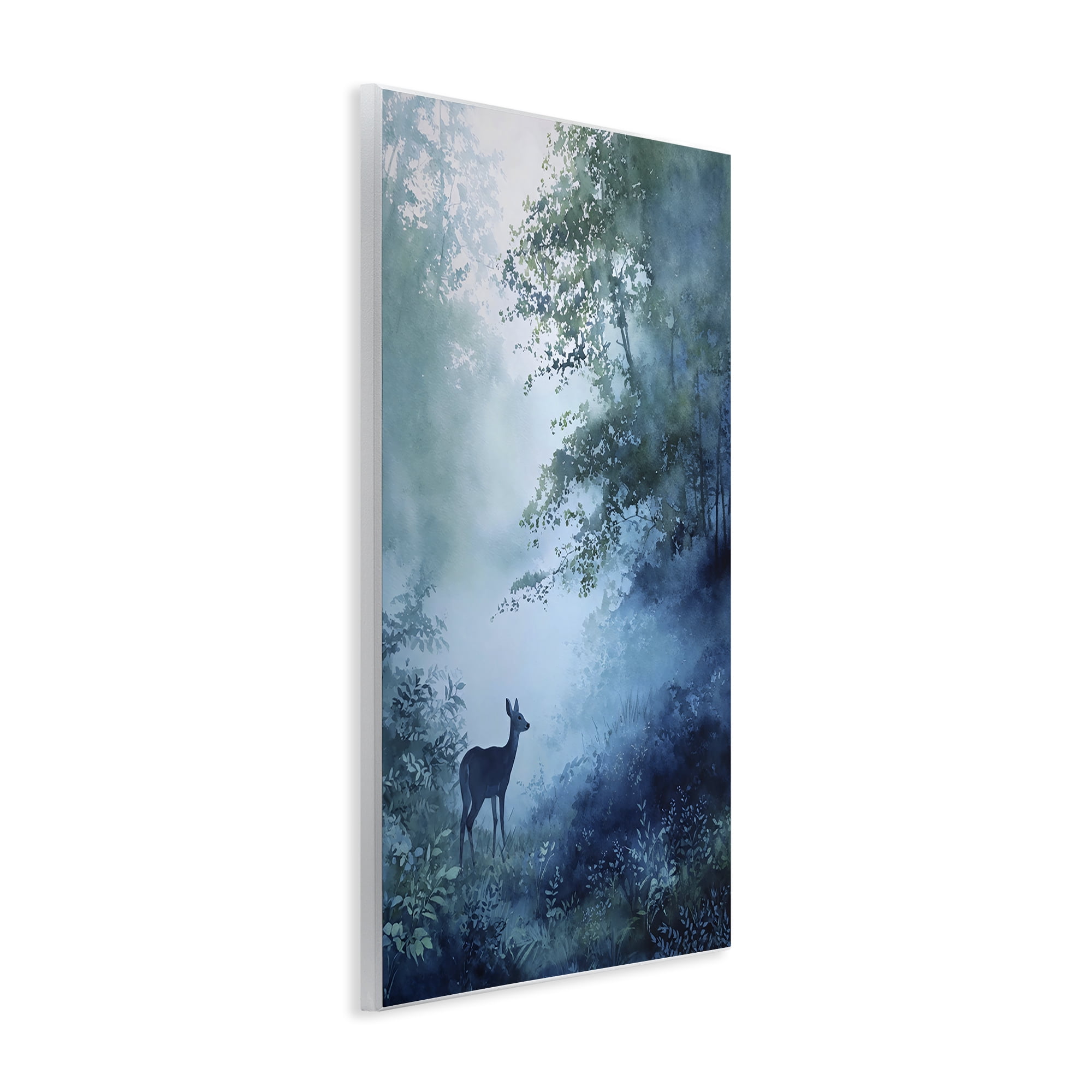 Stupell Industries Blue Dawn Deer in Mist Wall Plaque Art, design by Franklyn Gregory