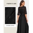 thumbnail image 4 of Vestido de noche Wedtrend 2024 con manga acampanada para dama de honor negro, 4 of 6