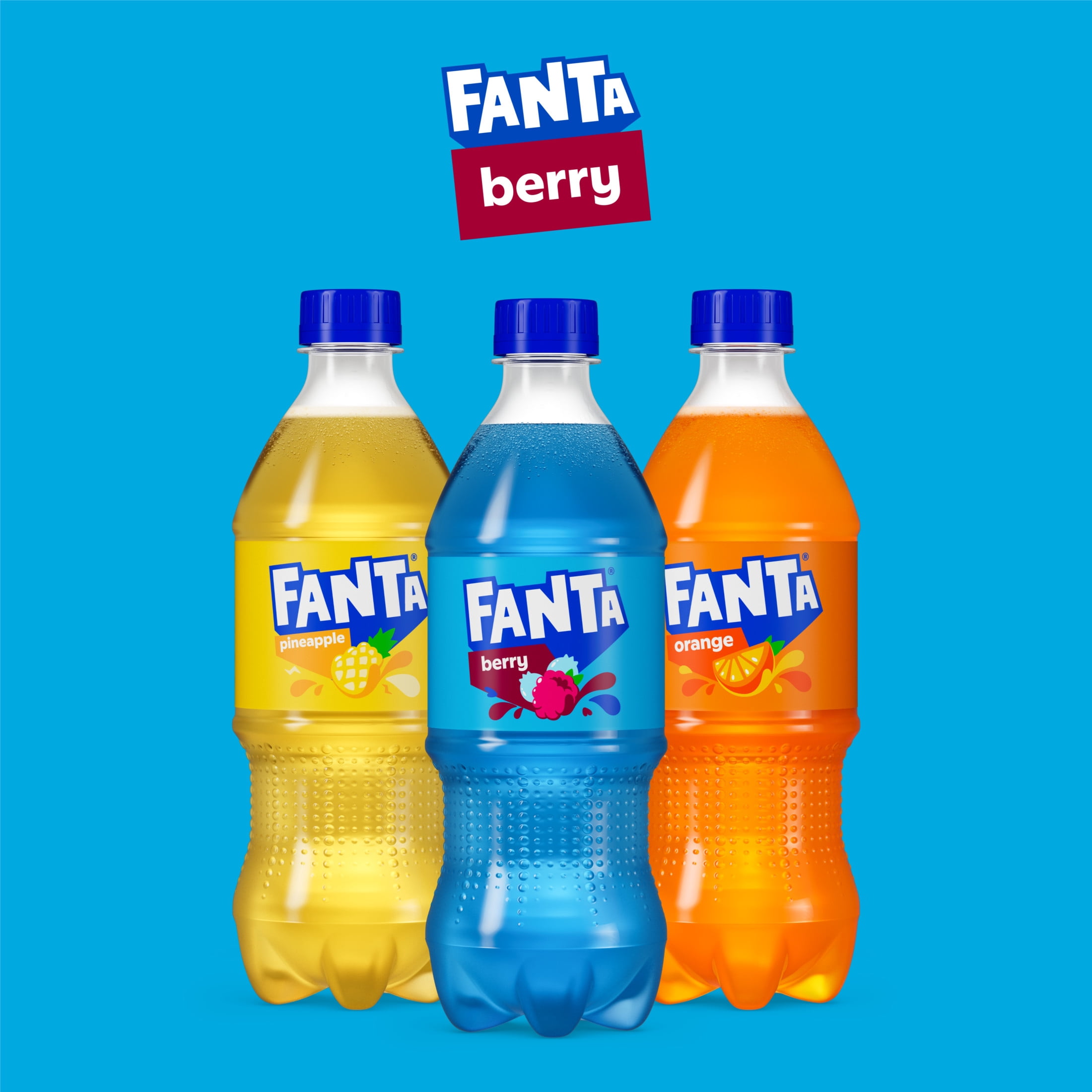 (2 pack) Fanta Berry Soda Pop, 20 fl oz Bottle