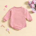 thumbnail image 7 of Newborn Baby Sweatshirt Long Sleeve Crewneck Letter Embroidery Romper Infant Boys Girls Spring Fall Soft Onesie Outfits Pink 6-9 Months, 7 of 7