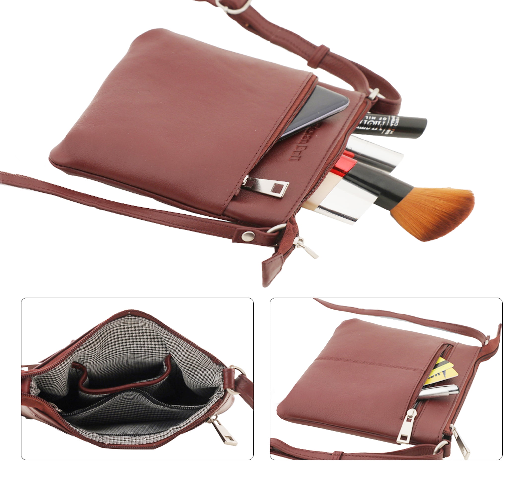 Texan Bull Leather Crossbody Bags For Women-Adjustable Shoulder Strap Women Purses Travel Handbags