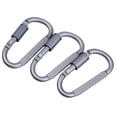 thumbnail image 1 of koolsoo 3pcs Carabiner Key Chain Pewter Alloy Carabiner Key Chain For Camping, Fishing, 1 of 9