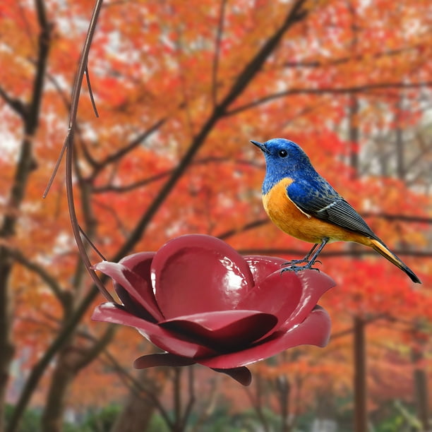 Cheer.US Red Coneflower Standing Bird Feeder, Bird Feeders Hummingbird