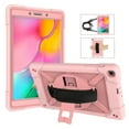 thumbnail image 2 of Dteck Case For Samsung Galaxy Tab A 8.0 T290 T295 (2019 Released) 8-inch,Heavy Duty Shockproof Rubber Hybrid Hard 3-Layer Protection Cover with Hand/ Shoulder Strap,Rosegold+Rosegold, 2 of 6