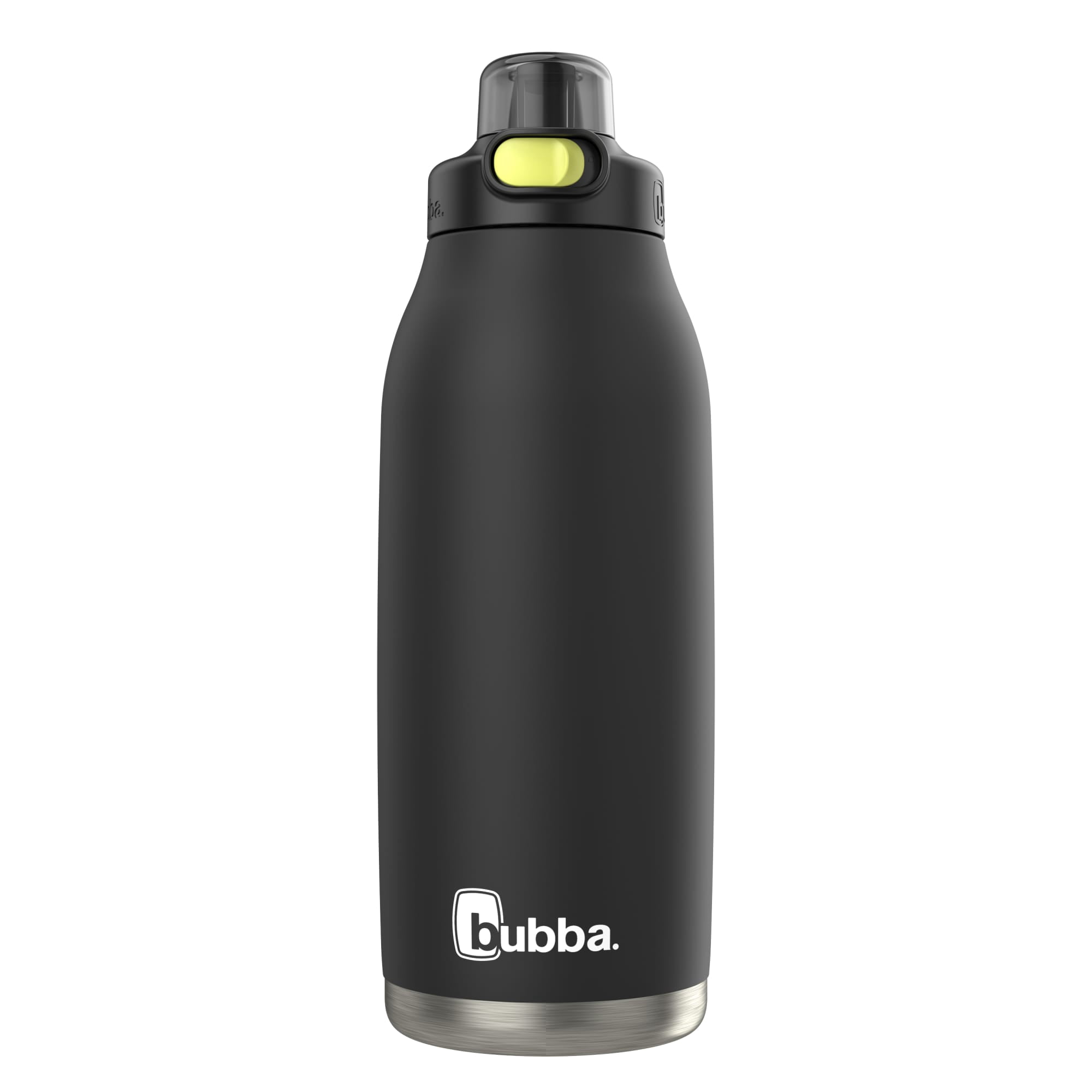 Bubba Radiant Vacuum-Insulated 40 oz Bundle of 2 - Black & Pink - Stainless Steel Water Bottles with Push Button & Pop Up Straw 2 Count