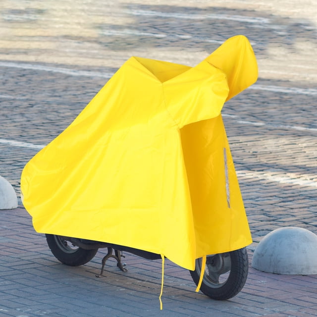 Houderco Cubre Motocicleta Amarillo Impermeable Para Exterior Protección Contra