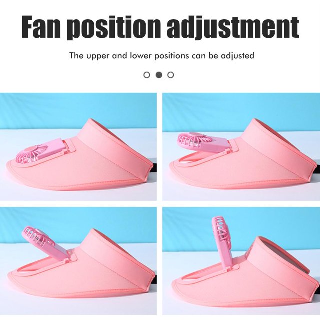 Sombrero de visera con ventilador Sombrero de visera con ventilador Protección solar Viseras superiores vacías Ventilador recargable con velocidades ajustables para niños ANGGREK Otros
