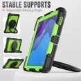 thumbnail image 3 of TECH CIRCLE Case for Lenovo Smart Tab M10 HD (2nd Gen) (10.1") (Model TB-X306X) with [Screen Protector] - Drop Proof Protective Kickstand Case Portable Handle Sturdy Rugged Cover, Black+Green, 3 of 8