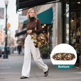 thumbnail image 7 of FORMRS Tote Bag for Women Quilted Large Capacity Travel Work Carry On Shoulder Handbag, Gold Flower, 7 of 7