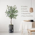 thumbnail image 3 of Artificial Tree in Modern Granite Effect Planter, Fake Eucalyptus Silk Tree for Indoor and Outdoor Home Decoration - 57" Overall Tall (Plant Pot Plus Tree), 3 of 5