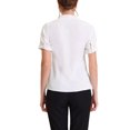 thumbnail image 3 of INSPIRE CHIC Women's Short Sleeve Casual V Neck Chiffon Blouses Tops with Tie XS White, 3 of 6