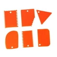 thumbnail image 3 of 6 raspadores para alisar pasteles, utensilios para hornear, alisadores de glaseado para pasteles para principiantes en repostería. Naranja, 3 of 9