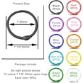thumbnail image 5 of Keychains or Key Rings, 1 1/5" Loose Leaf Binder Rings for Key Chains, Open Card Rings, Clip Rings for Book Rings, School, Home or Office (50Pack), 5 of 10