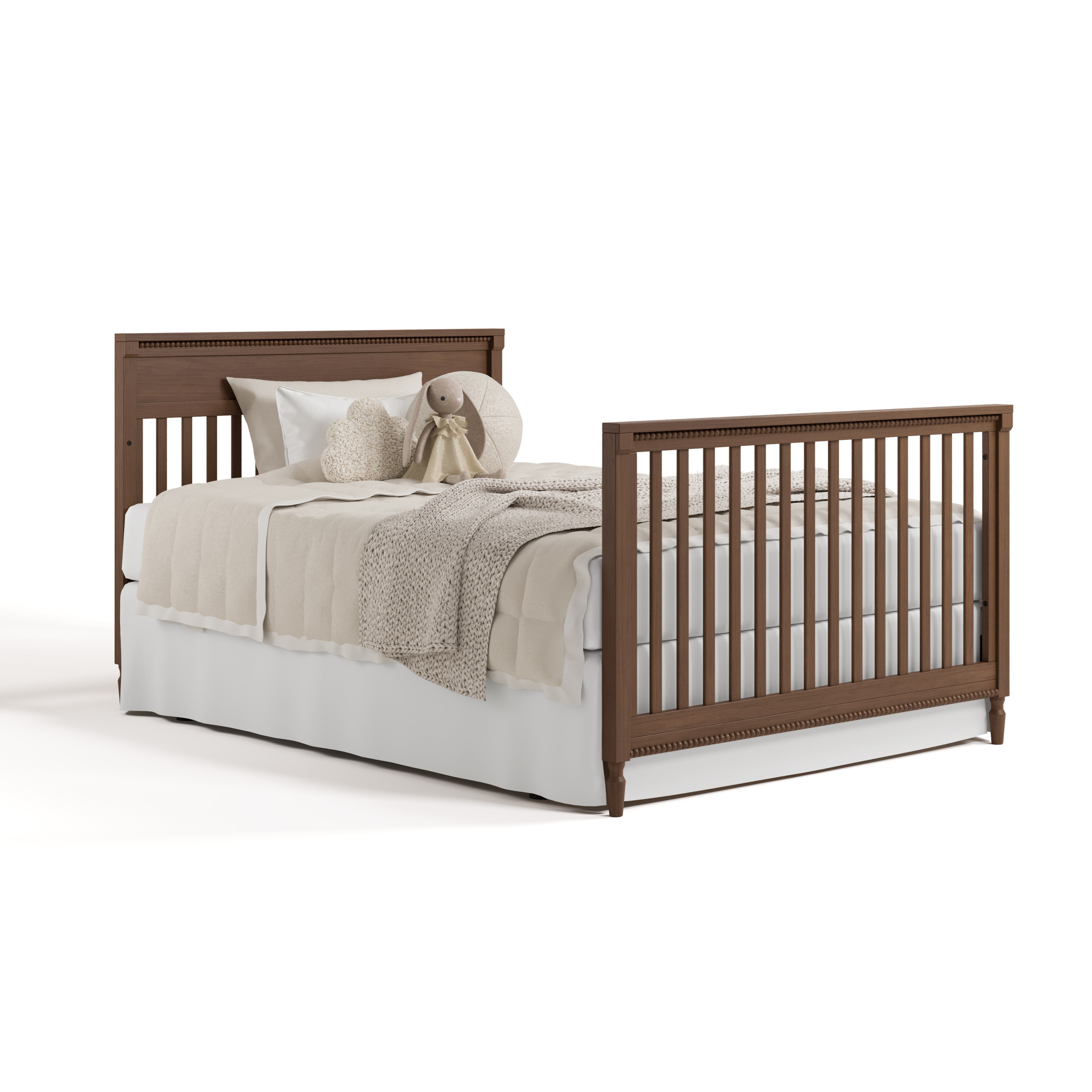 Storkcraft Valencia 5-in-1 Convertible Crib with Bonus Toddler Guardrail, Hazelnut