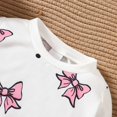 thumbnail image 4 of Odeerbi 0-3 Years Baby Girls Cotton Outfits Bow Print Long Sleeve Sweatshirt Jogger Pants Two-piece Set Casual Loungewear Baby Girls Clothes, 4 of 6