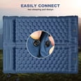 thumbnail image 4 of Eurhowing Inflating Sleeping Pad with Pillow, 4.7" Thick Camping Mattress with Built-in Foot Pump, Waterproof Air Mattress for Backpacking Hiking Travel, Navy, 4 of 8