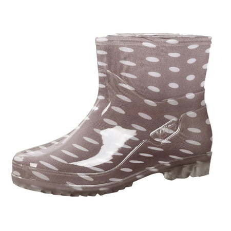 

Cathalem Top Rubber Baby Boots Water Women Rain Boot Rainproof Shoe Grey 38