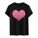 thumbnail image 3 of Tops para hombre, blusas y camisas de cuello redondo y manga corta para hombre. Camiseta/camisa informal de cuello redondo y manga corta con estampado de corazones para hombre. Tops de poliéster para, 3 of 4