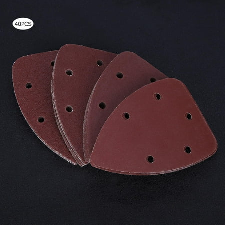 

Ymiko 40Pcs Sandpaper Back Velvet 5 Hole Set Sanding Polishing Tools 140 X 90mm Sandpaper Sandpaper