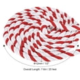 thumbnail image 2 of Unique Bargains 1/2Inch x 25Feet Natural Twisted Cotton Rope 3 Strand Tug of War Rope with Sealing Tape Red White, 2 of 6
