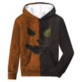 thumbnail image 4 of LIJCC Teen Boys Girls Halloween Spooky Face Graphic Hoodies Oversized Pullover Sweatshirts Patchwork Hooded Fall Warm Soft School Shirts, 4 of 4