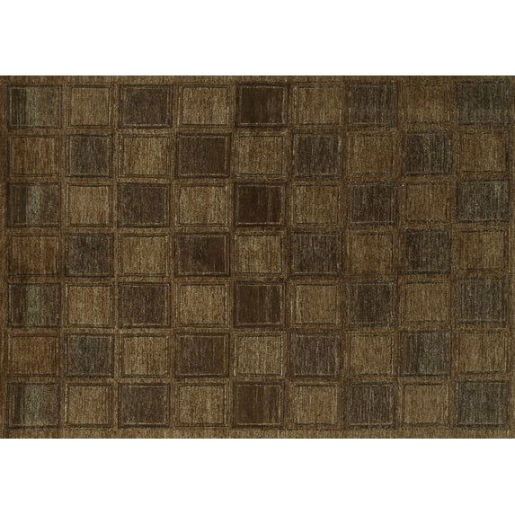 Ahgly Company Indoor Rectangle Abstract Turquoise Blue Modern Area Rugs, 4' x 6'