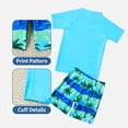 thumbnail image 4 of dmqupv Toddler Swim Suit Boy Baby Toddler Boys Bathing Suit Infant Swimsuit Boy Rash Guards Two Piece Swimwear Light Blue,4-5 Years, 4 of 5