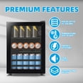 thumbnail image 4 of TACOOL 45Cans Mini Beverage Refrigerator Cooler, Mini Fridge with Glass Door 7 Temperature Setting for Home/Bar/Office, 4 of 9