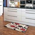 thumbnail image 6 of 39x20 Inch Non-Slip Floor Mat Hallway Runner Rug Entrance Floor Mat Runner for Kitchen and Living Room Red and Blacks Holly Leaves, 6 of 8