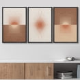 thumbnail image 3 of wall26 Framed Canvas Print Wall Art Set Mid-Century Ocean Sunset Sun Horizon Nature Abstract Illustrations Modern Art Bohemian Decorative for Living Room, Bedroom, Office - 24"x36"x3 Black, 3 of 5