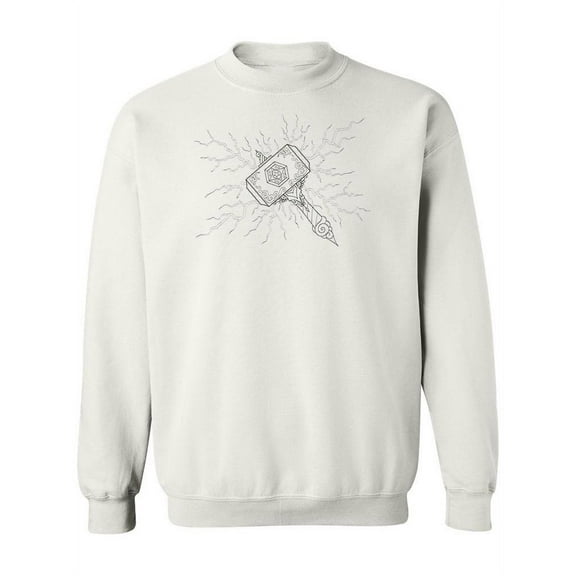 Hammer With Lightning Bolts.
 Sweatshirt Women -Image by Shutterstock, Female Medium