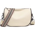 thumbnail image 1 of Bolsos bandolera de cuero para mujer Bolso con cinturón para mujer Bolso bandolera de cuero genuino para mujer Bolso de pecho para mujer negro Bolso pequeño Bolso bandolera para mujer, blanco., 1 of 3