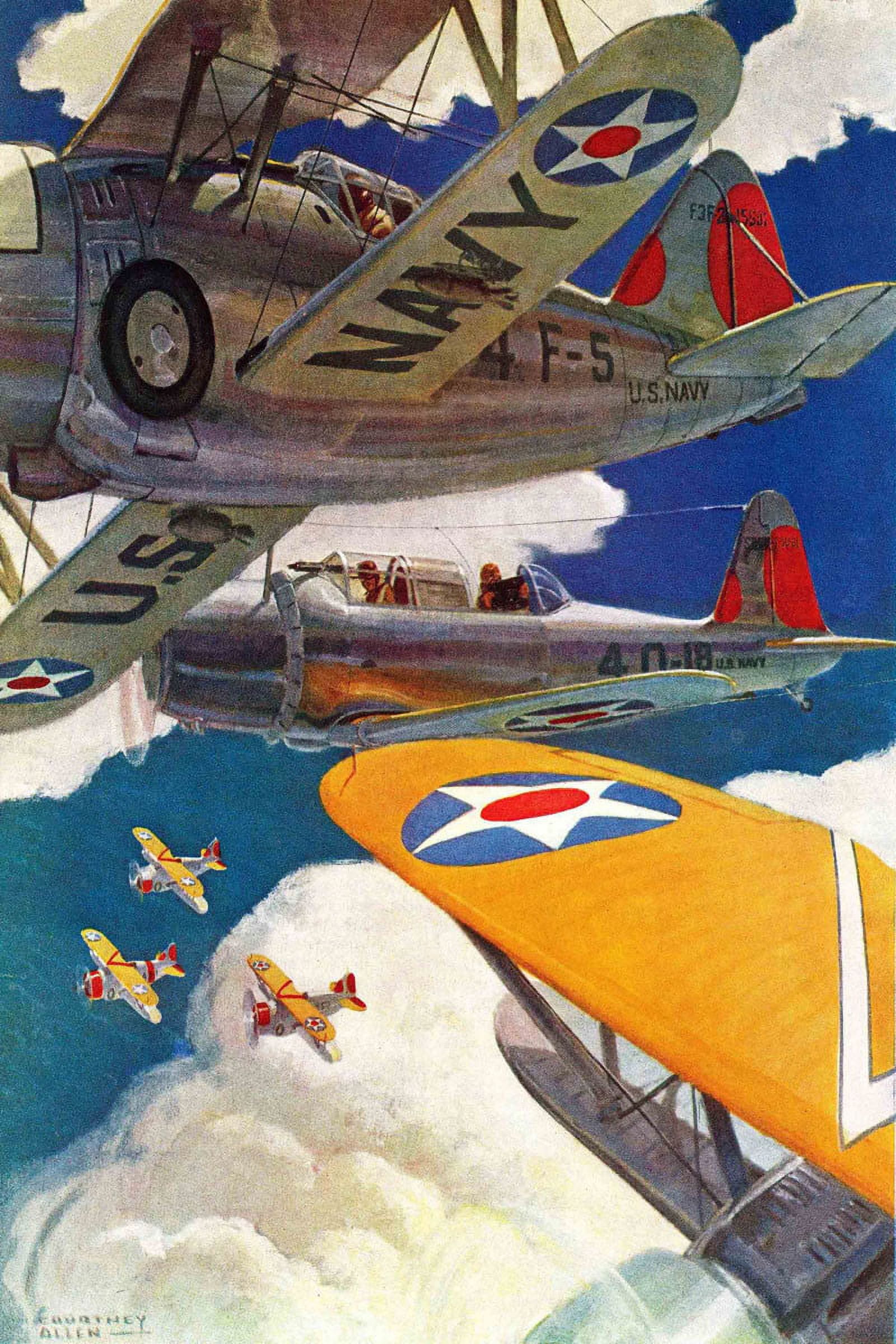 Marmont Hill "U.S. Navy" Painting Print on Canvas