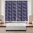 thumbnail image 2 of Ambesonne Space Kitchen Curtains, Cosmic Adventure, 55"x45", Indigo White, 2 of 3