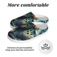 thumbnail image 6 of Wukai Colorful Plant Turtle Print Women's Indoor Bedroom Slipper Slip On Shoes, Unisex House Shoes with Anti-Skid Sole for Men, Gift for Women Men-8, 6 of 7