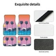 thumbnail image 4 of Balery Beach with Palm Trees Juego de 4 Alfombrillas para Auto, Revestimientos de Caucho Resistente, Diseño Antideslizante, 4 of 7