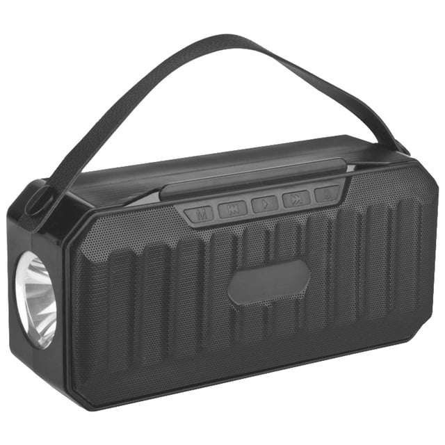 Escape - Wireless Speaker, Bluetooth 5.1, Rechargeable by Cable or Solar Energy, Black