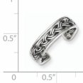 thumbnail image 2 of 925 Sterling Silver Vintage Adjustable Toe Ring Open Midi, 2 of 6