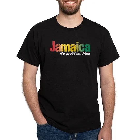 CafePress - Jamaica No Problem Tri Dark T Shirt - Men's Classic Cotton T-Shirts
