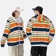 thumbnail image 4 of Balery Colorful Pastel Stripes Sudadera ligera de manga larga con capucha y protección solar UPF 50+ para hombre y mujer, ideal para pesca y running-Small, 4 of 7