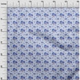 thumbnail image 3 of oneOone Cotton Cambric Medium Blue Fabric Floral Sewing Craft Projects Fabric Prints By Yard 42 Inch Wide, 3 of 4