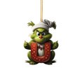 thumbnail image 2 of Supbessel Grinch Christmas Decorations Christmas Decorations - Initial Green Surname Pendant Decoration Hanging Decoration Suitable For Christmas Tree Car Backpack, 2 of 4