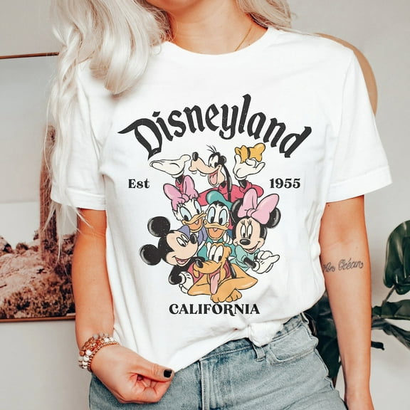 Retro Disneyland California Unisex T-Shirt, Disneyland Est 1955 Shirt, Disney Vacation Shirt, Mickey And Friends Shirt, Retro Walt Disney Shirt