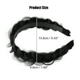 thumbnail image 2 of Unique Bargains 1 Pcs 1.89 Inch Wide Synthetic Hair Braided Headband Hair Hoop for Women and Girl Black, 2 of 7