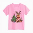 thumbnail image 5 of NOLDARES Christmas Shirts for Girl Merry Christmas Short Sleeve Tshirt Christmas Tree Holiday Tops,A635-Pink, 5 of 6