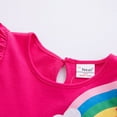 thumbnail image 6 of WIBACKER Toddler Kids Girl's Cotton Cartoon Rainbow Unicorn Dress Short Sleeve Casual Dresses-4T, 6 of 12