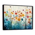 thumbnail image 2 of Designart "Blue Mid Century Retro Reflections" Mid-century Floater Framed Canvas Art Print, 2 of 7