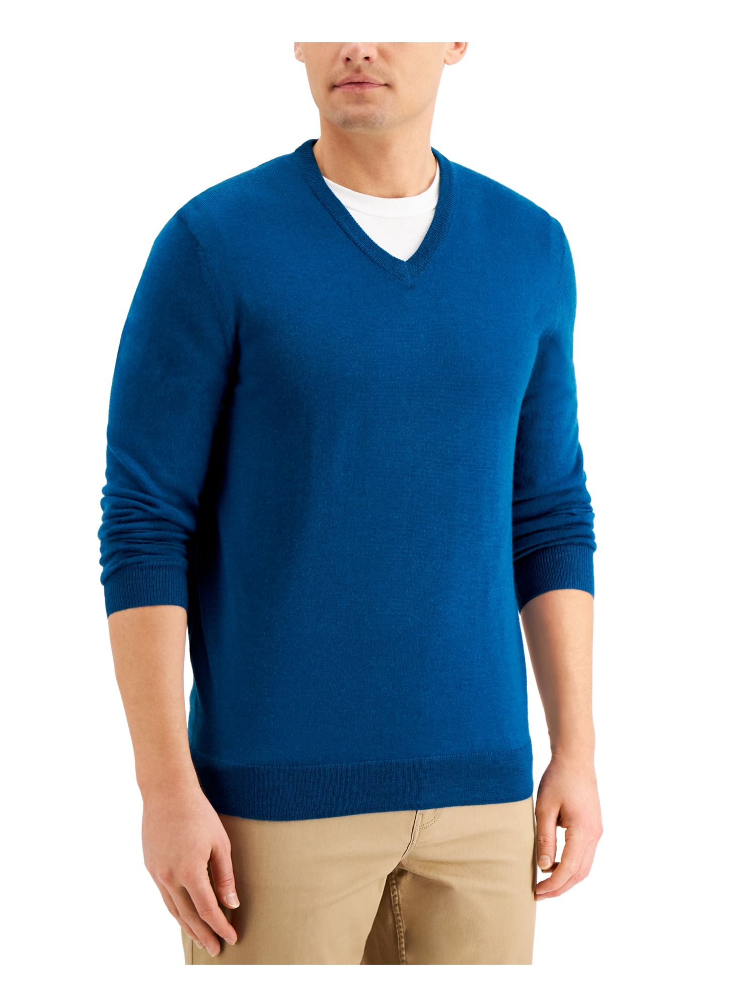 Details about   Club Room Burgundy Merino Wool Blend Long Sleeve V-Neck Sweater 3XB Big & Tall 
