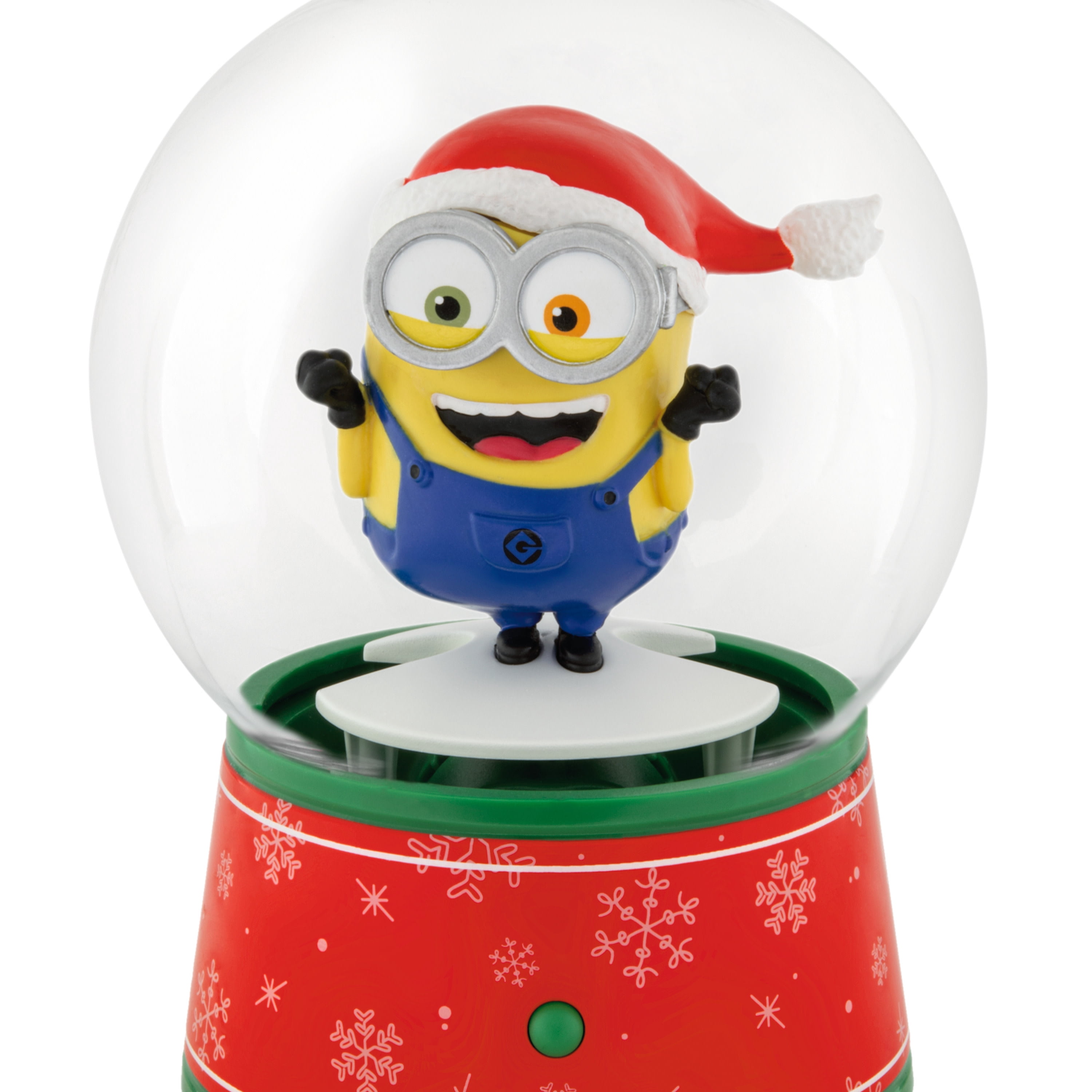Hallmark Christmas Ornament (Minions Musical Snow Globe Motion), 1 Count